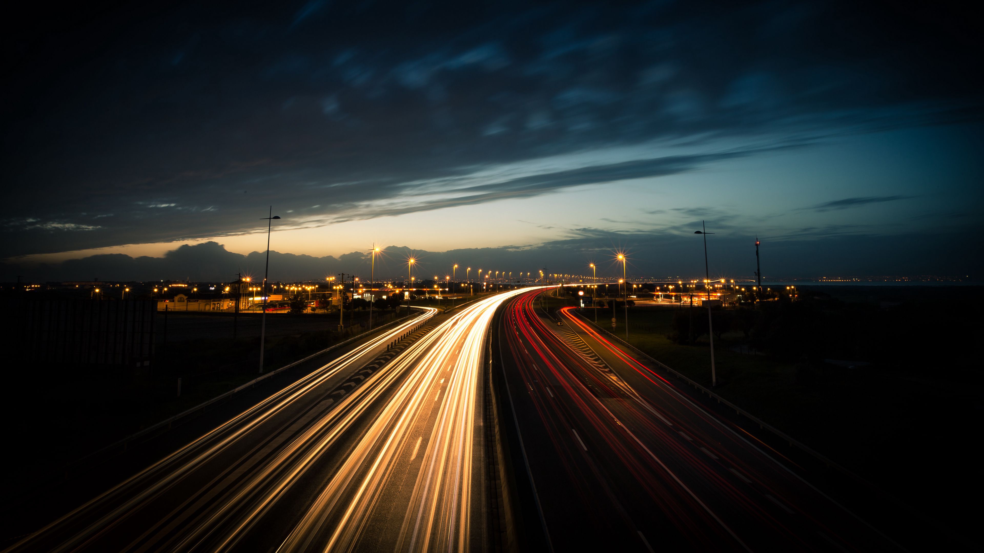 Download Sky Road Twilight Light Photography Time Lapse 4k Ultra HD ...