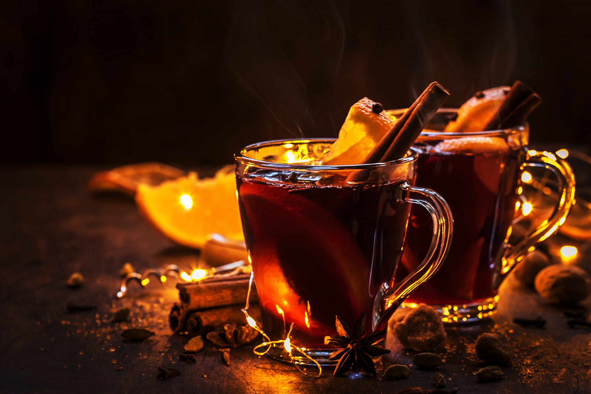 Download Glass Cinnamon Drink Christmas Food Tea HD Wallpaper