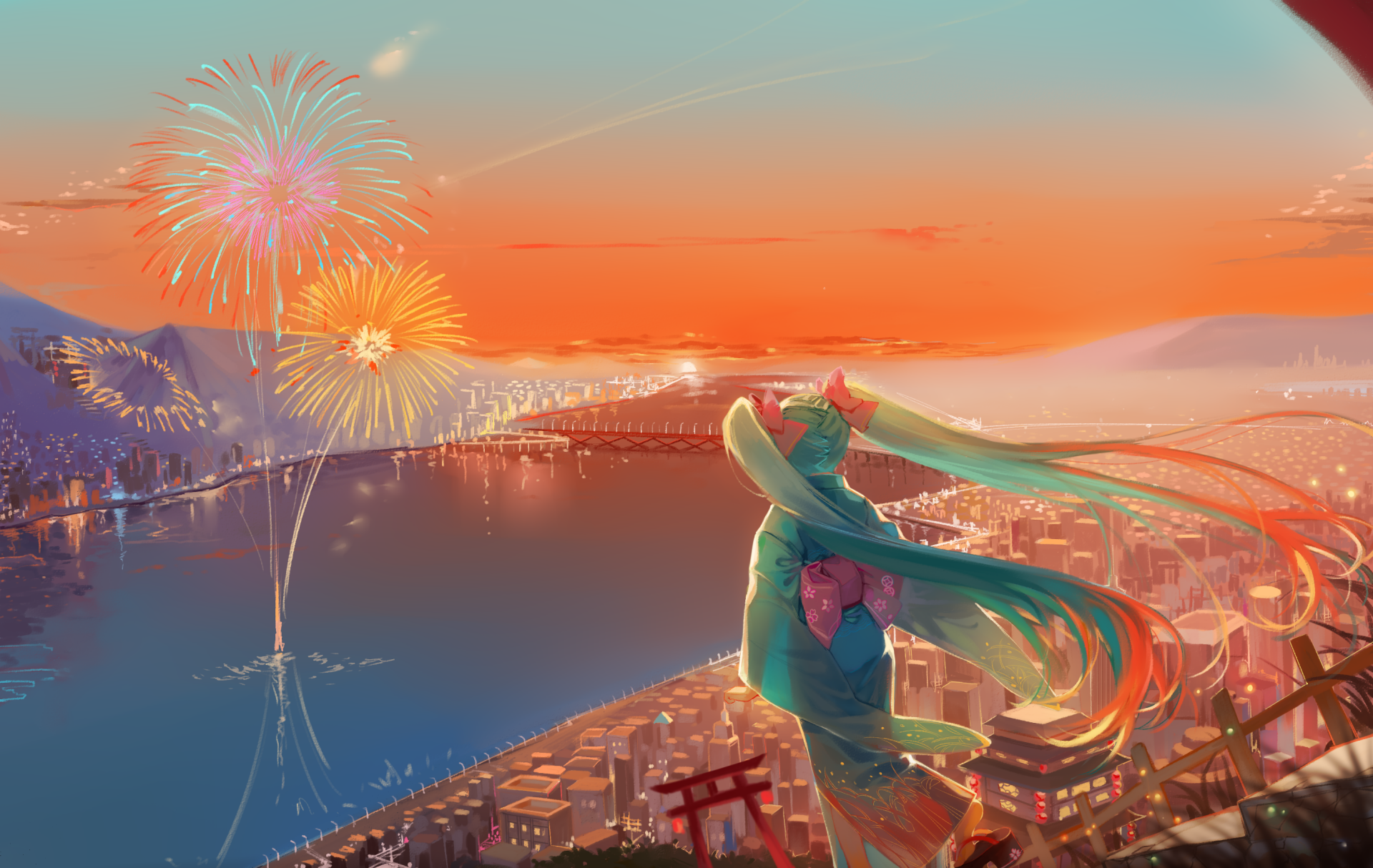 Download Hatsune Miku Anime Vocaloid HD Wallpaper by 折射光