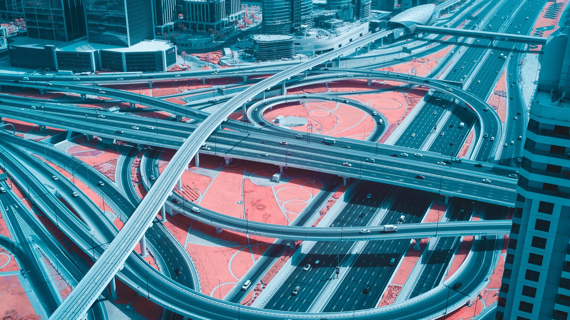 Download Highway Dubai Photography Aerial 4k Ultra HD Wallpaper