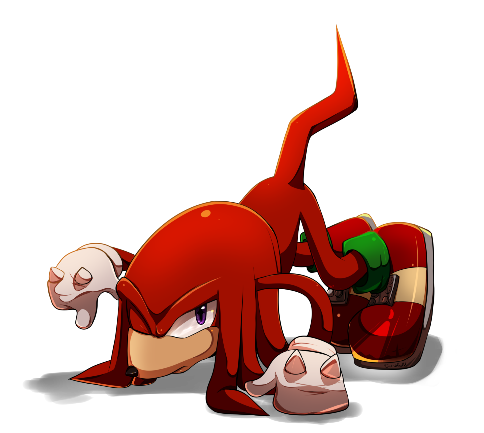 Download Shoe Tail Purple Eyes Knuckles The Echidna Video Game Sonic The Hedgehog HD Wallpaper by tri-shield