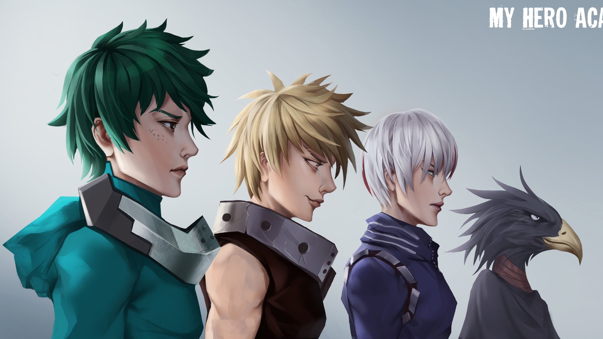 Download Izuku Midoriya Fumikage Tokoyami Katsuki Bakugou Shoto Todoroki Anime My Hero Academia 4k Ultra HD Wallpaper