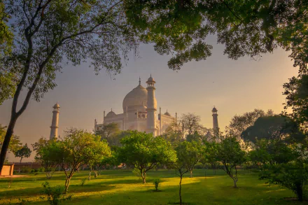 Agra India man made Taj Mahal HD Desktop Wallpaper | Background Image