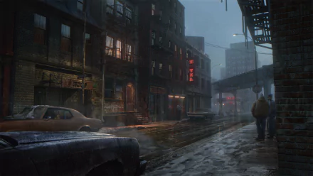 car road winter street night artistic city winter night HD Desktop Wallpaper | Background Image