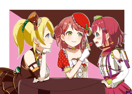 Ayumu Uehara Ruby Kurosawa Eri Ayase Anime Love Live! HD Desktop Wallpaper | Background Image