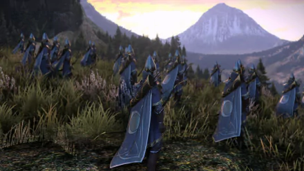  High Elf archers watching the mountains
