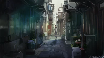 alley school uniform Anime Original HD Desktop Wallpaper | Background Image