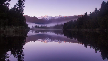 New Zealand landscape mountain lake nature lake matheson HD Desktop Wallpaper | Background Image
