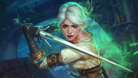 white hair sword woman warrior Ciri (The Witcher) video game The Witcher 3: Wild Hunt HD Desktop Wallpaper | Background Image
