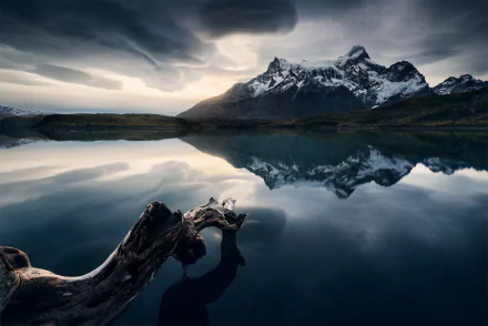Andes lake mountain nature reflection HD Desktop Wallpaper | Background Image