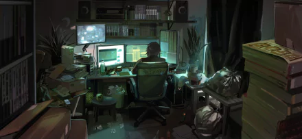 room Anime Original anime room HD Desktop Wallpaper | Background Image