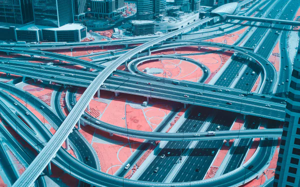 highway Dubai photography aerial HD Desktop Wallpaper | Background Image