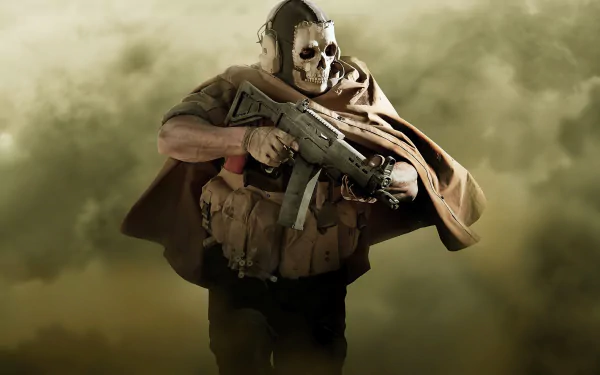 video game Call of Duty: Modern Warfare Simon "Ghost" Riley HD Desktop Wallpaper | Background Image