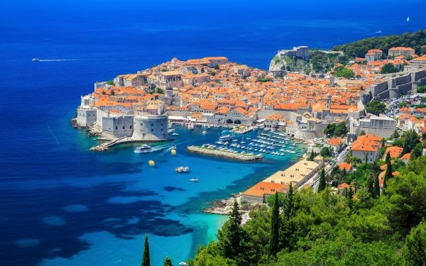 Man Made Dubrovnik Towns Croatia City Coast Sea HD Wallpaper | Background Image