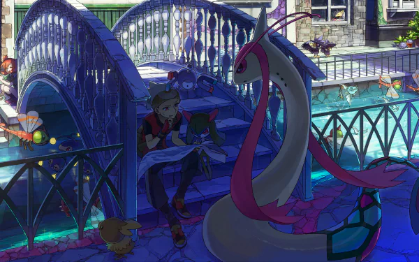 video game Pokémon: Ruby, Sapphire, and Emerald Milotic (Pokémon) HD Desktop Wallpaper | Background Image