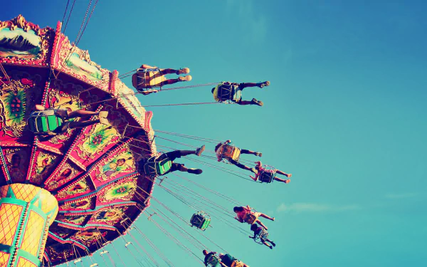 carousel amusement park photography people Swing ride HD Desktop Wallpaper | Background Image