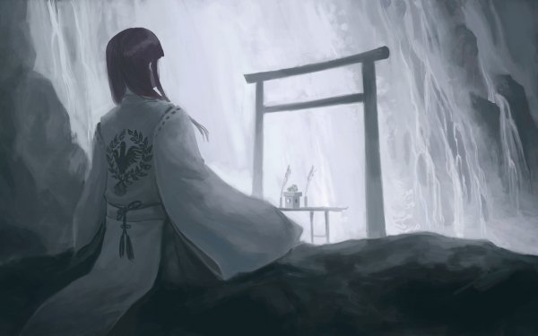 Anime Shrine Maiden HD Wallpaper | Background Image