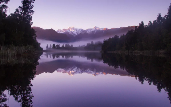 New Zealand landscape mountain lake nature lake matheson HD Desktop Wallpaper | Background Image