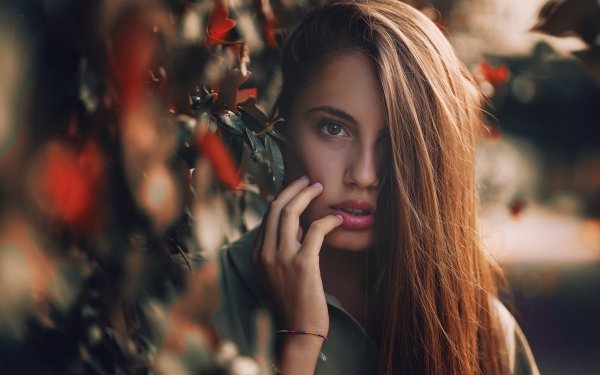 Women Model Redhead Face HD Wallpaper | Background Image