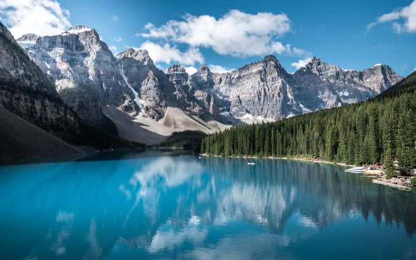 lake Alberta Canada reflection mountain nature banff national park HD Desktop Wallpaper | Background Image