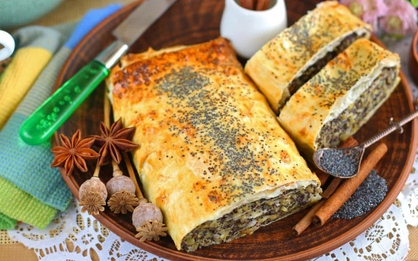 strudel baking food dessert HD Desktop Wallpaper | Background Image