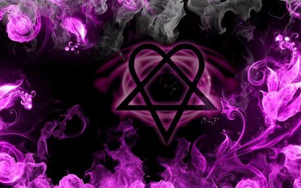 HIM (band) Heartagram Abstract purple abstract purple HD Desktop Wallpaper | Background Image
