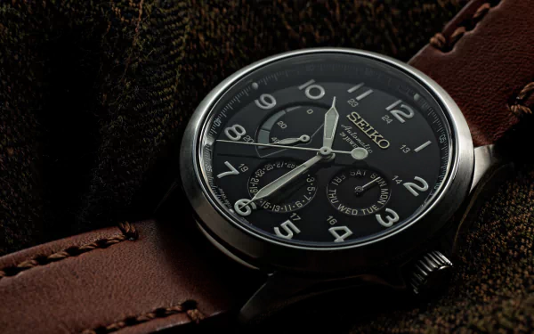 Seiko wristwatch macro man made watch HD Desktop Wallpaper | Background Image