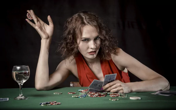 casino card game woman mood HD Desktop Wallpaper | Background Image