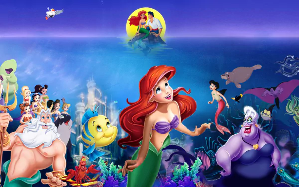 movie The Little Mermaid (1989) HD Desktop Wallpaper | Background Image