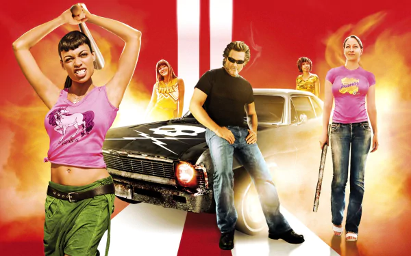 Zoë Bell Mary Elizabeth Winstead Rosario Dawson Kurt Russell movie Death Proof HD Desktop Wallpaper | Background Image
