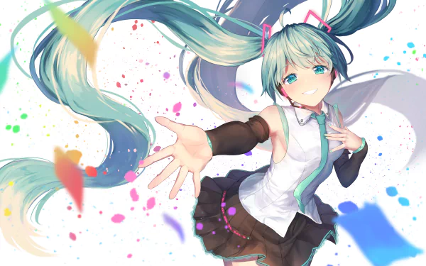 Hatsune Miku Anime Vocaloid HD Desktop Wallpaper | Background Image