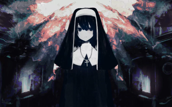 nun Anime Original HD Desktop Wallpaper | Background Image