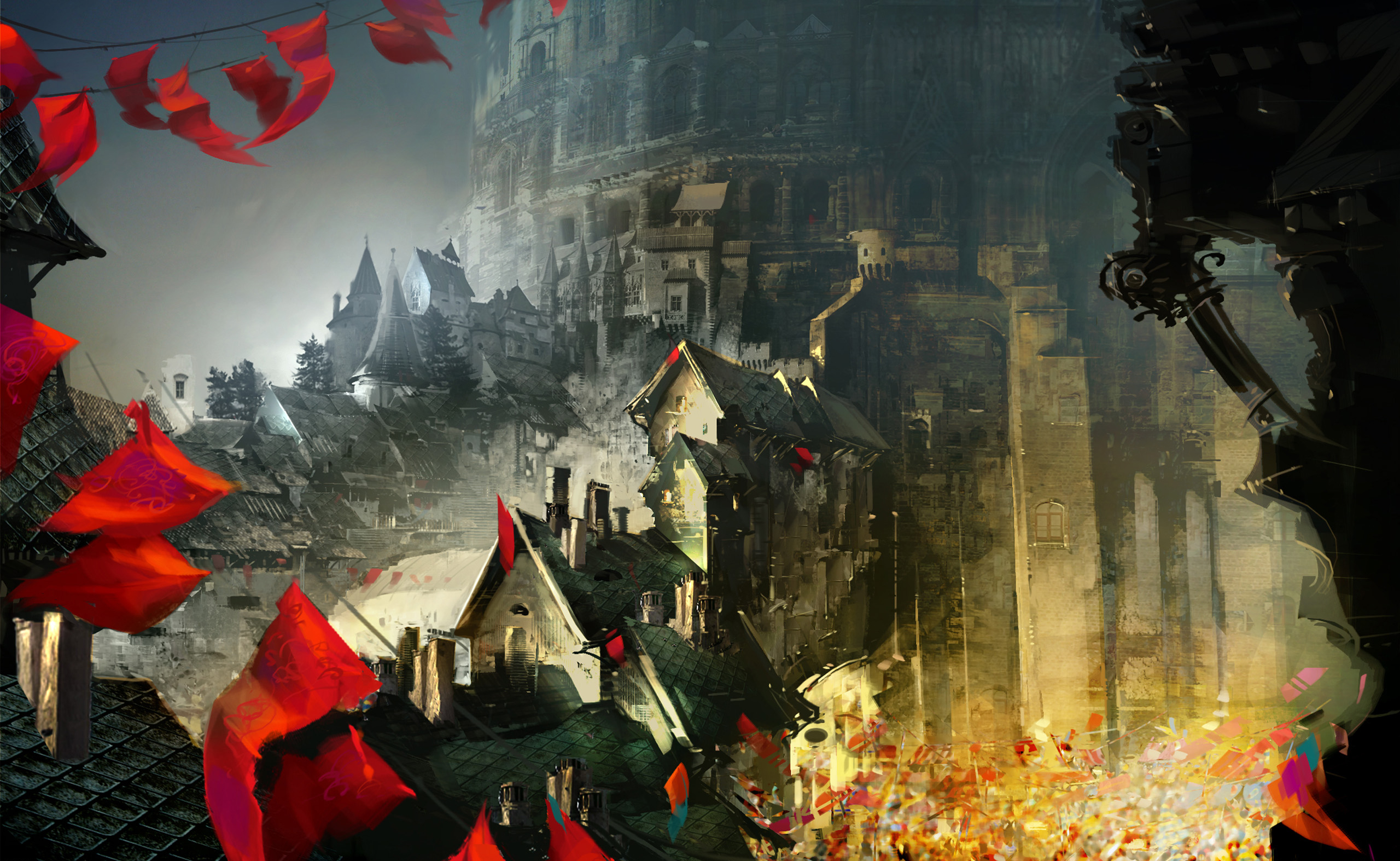 Guild Wars 2 desktop wallpaper featuring a captivating video game scene.
