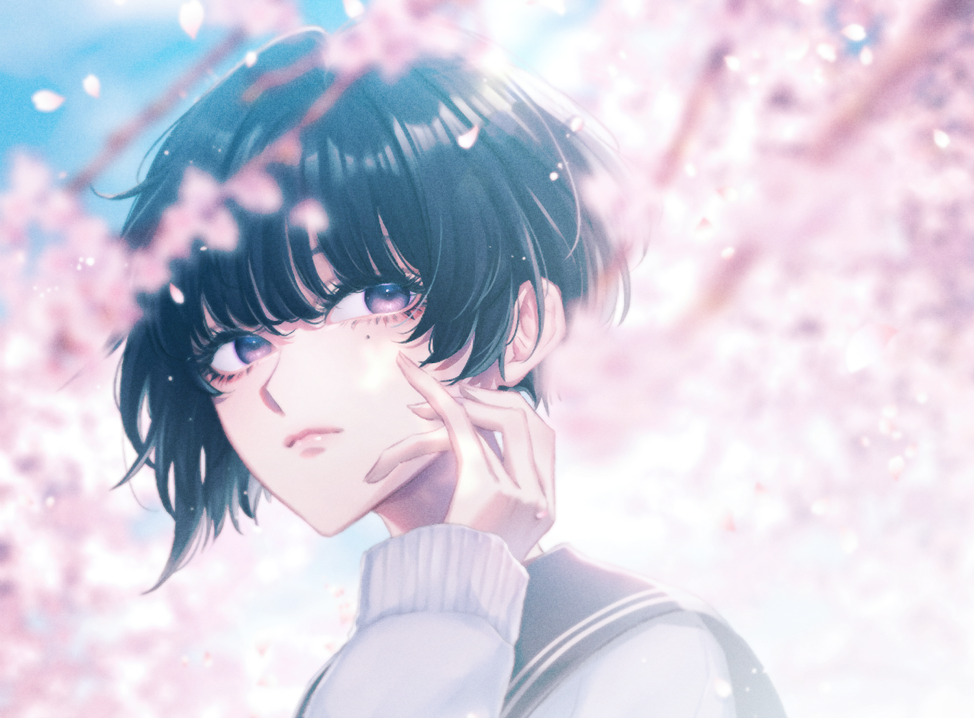 Anime Girl HD Wallpaper by おはぎ