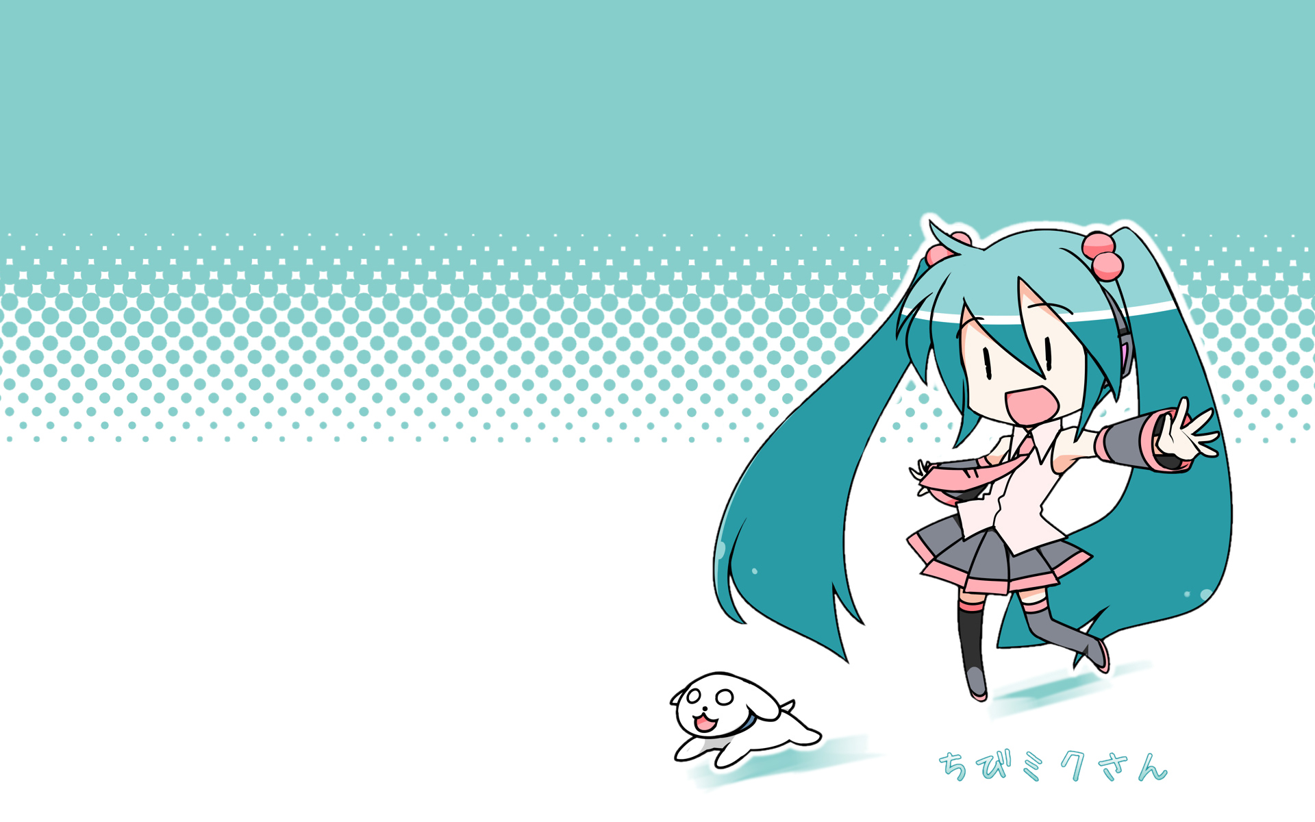 Download Puppy Hachune Miku Chibi Anime Vocaloid HD Wallpaper by ...