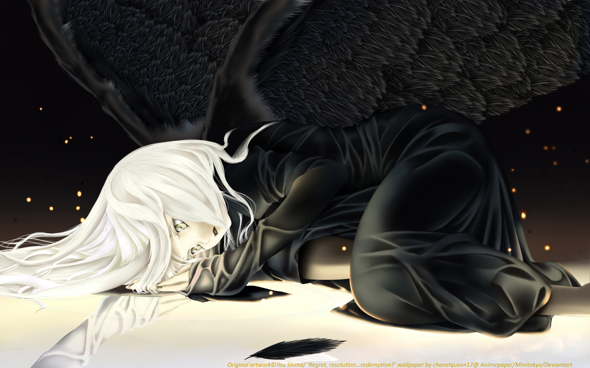 beautiful anime dark angel