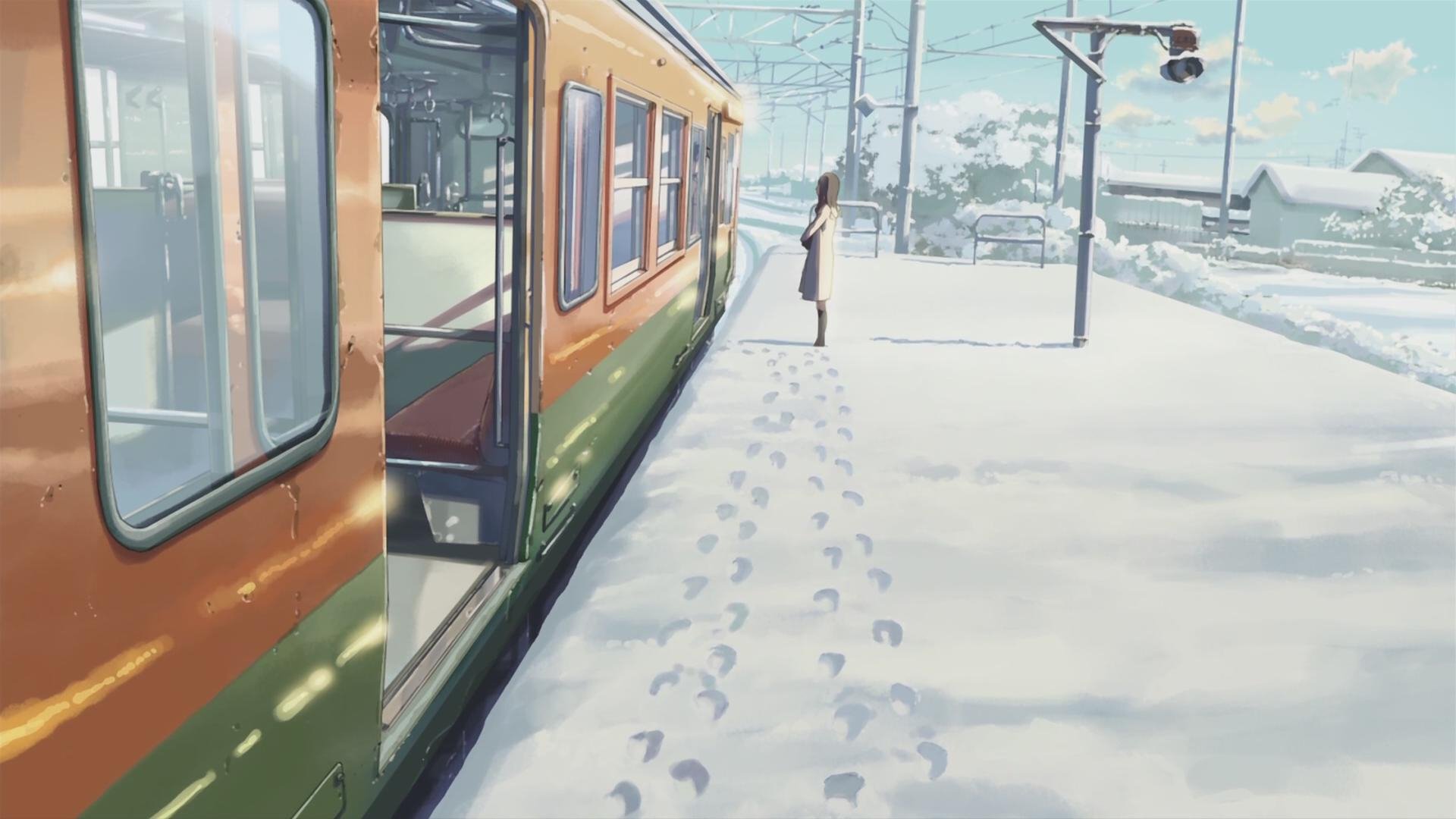 Download Train Anime 5 Centimeters Per Second HD Wallpaper