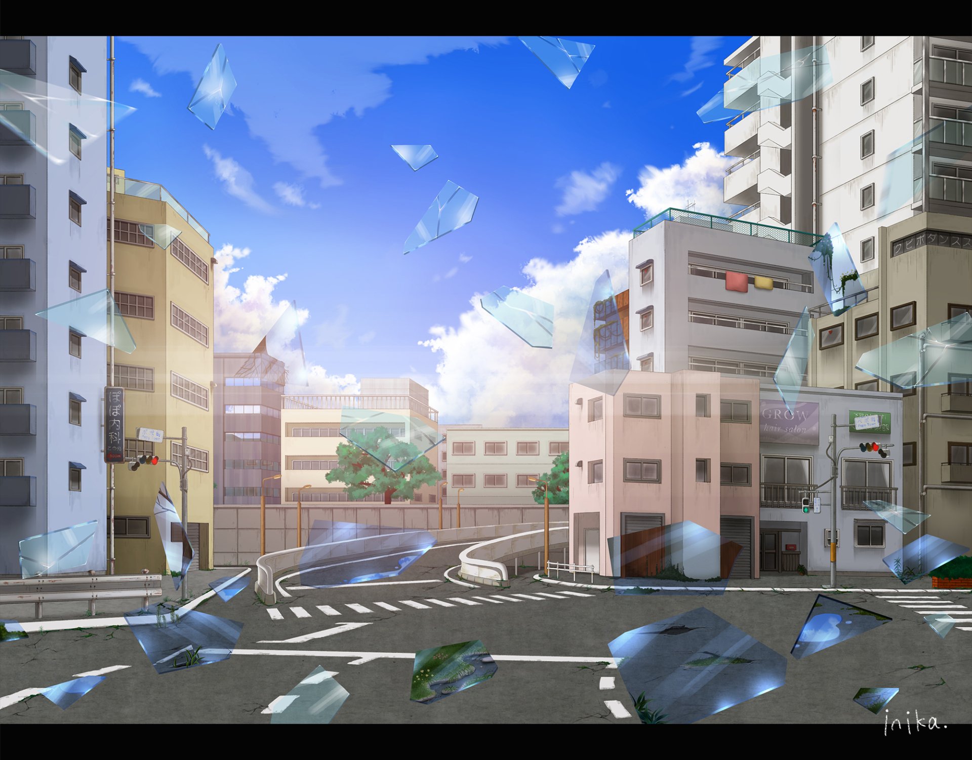 Download Anime City Anime City HD Wallpaper by inika