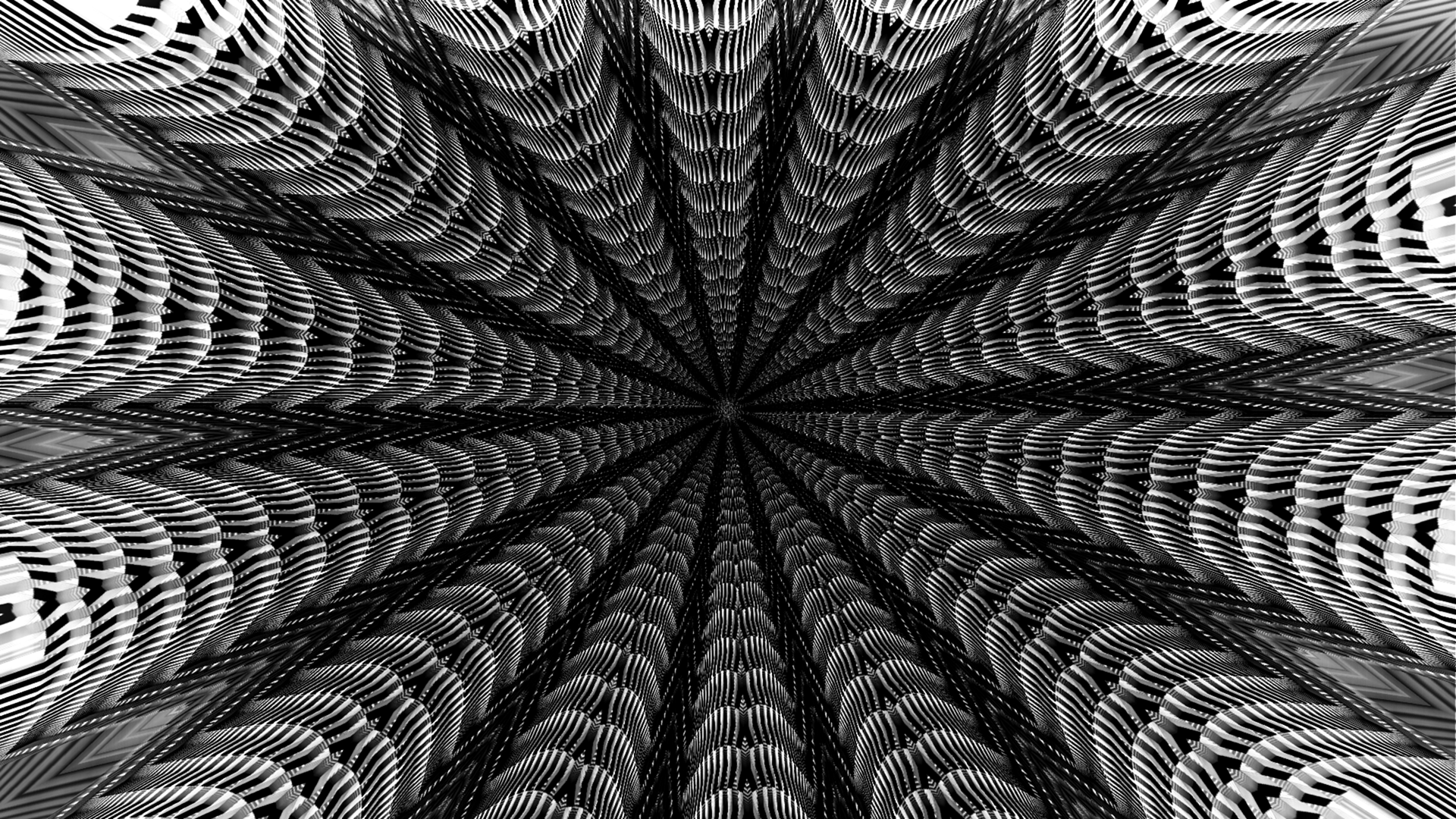 Black, White and Silver Hyperspace Vortex Tunnel by lonewolf6738 by lonewolf6738