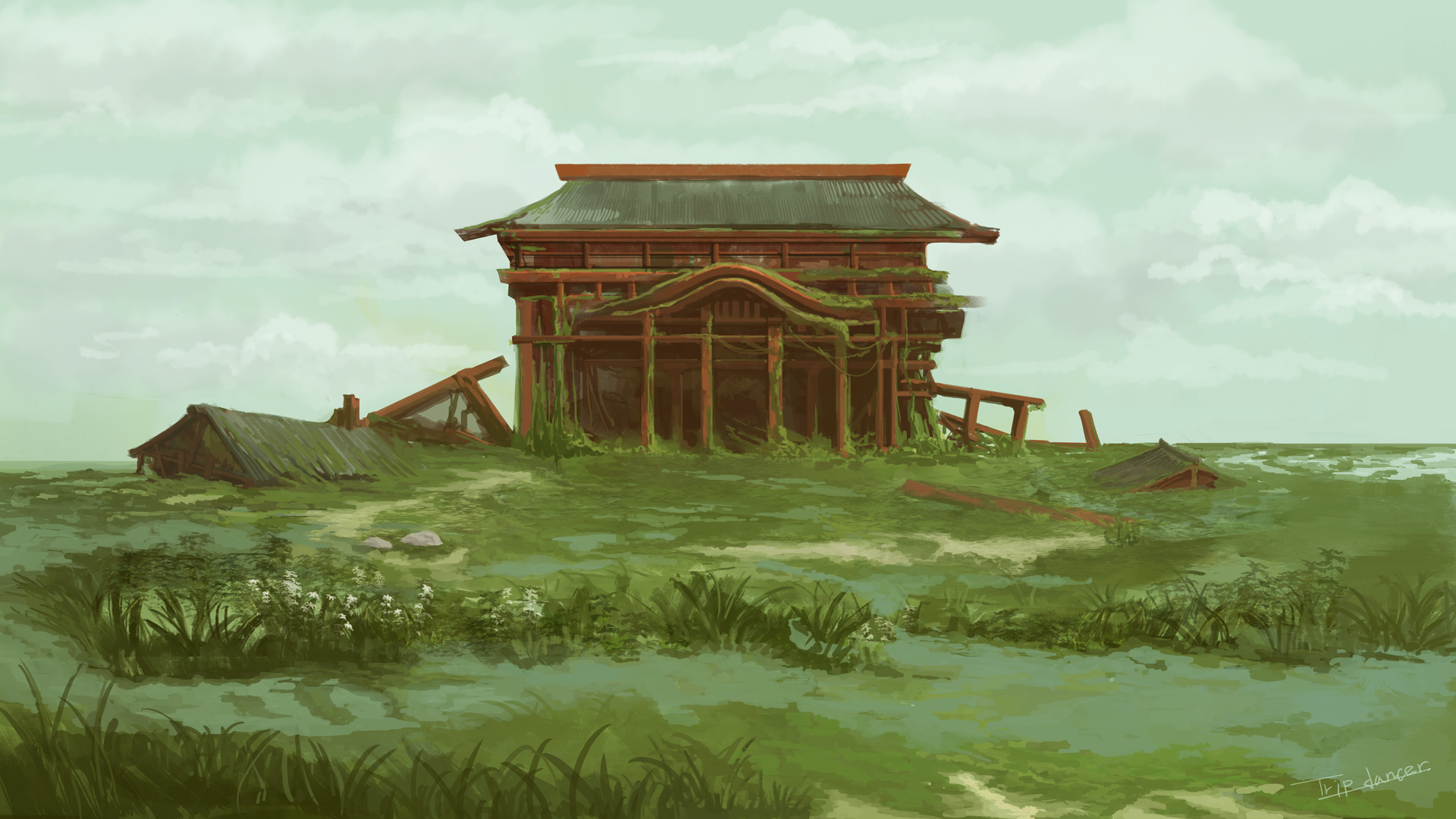 Download Anime Post Apocalyptic HD Wallpaper by TripDancer