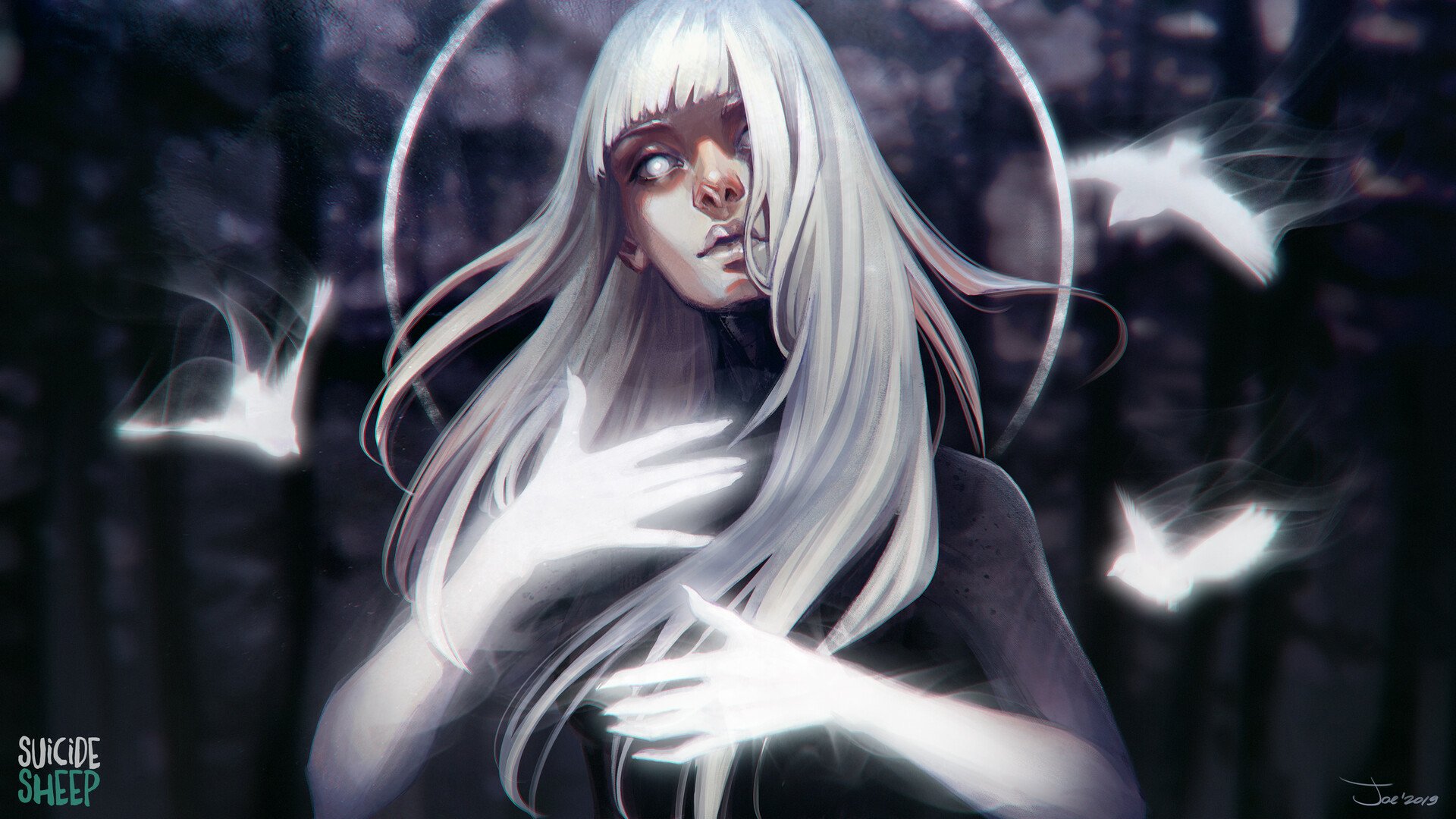 Download Bird Fantasy Woman HD Wallpaper by Aleksandra Alekseeva