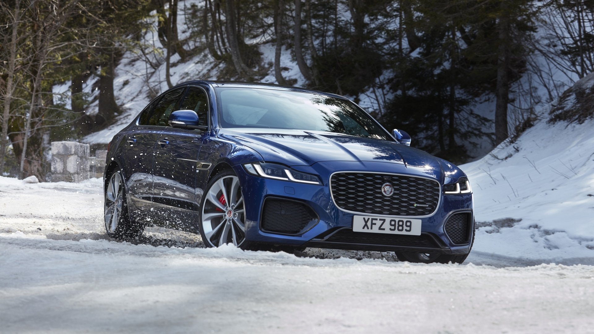 Download Winter Jaguar (Car) Car Vehicle Jaguar XF 4k Ultra HD Wallpaper