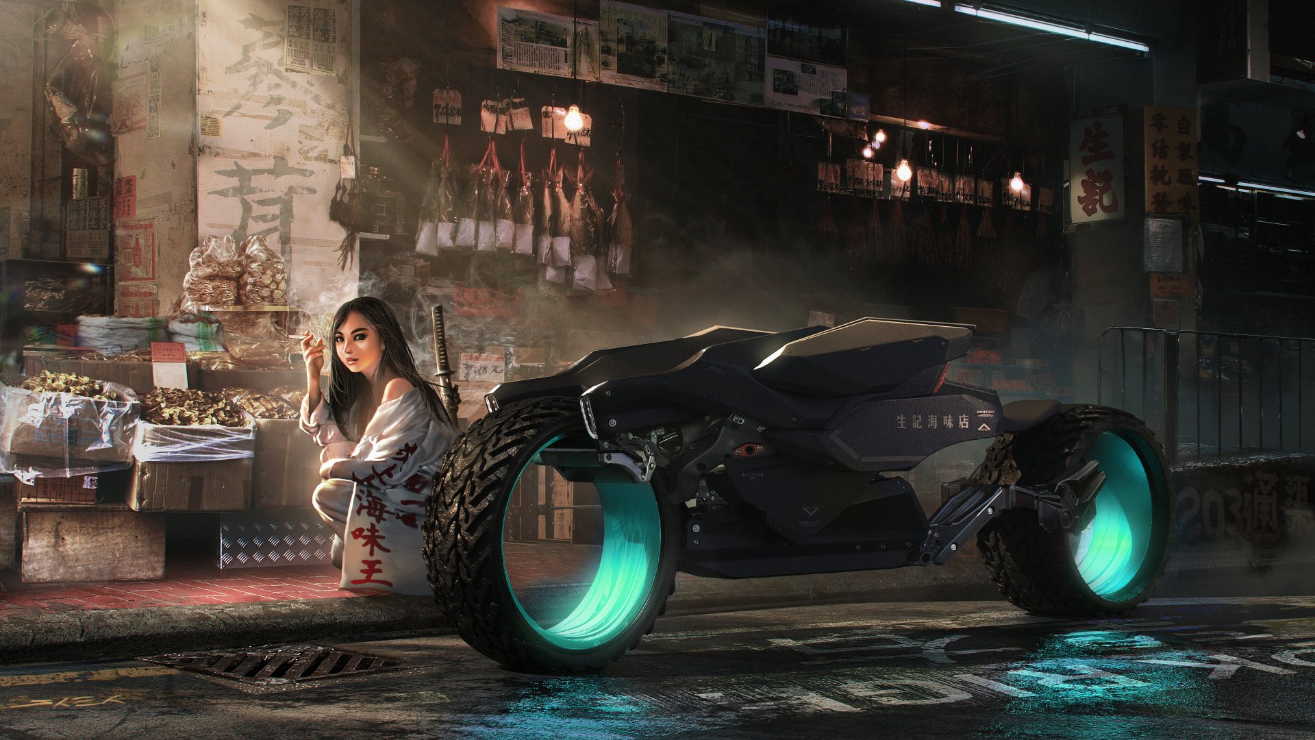 Cyberpunk 4K Ultra HD Futuristic Vehicle Wallpaper by MING YEE SHEH ...