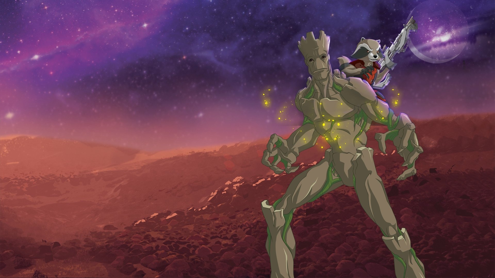 Download Groot Rocket Raccoon Guardians Of The Galaxy TV Show Marvel's Guardians Of The Galaxy 4k Ultra HD Wallpaper