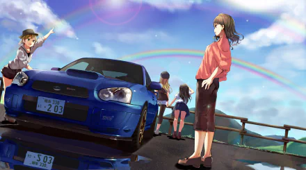 Anime car anime car HD Desktop Wallpaper | Background Image
