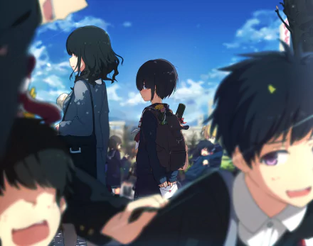 Anime friends HD Desktop Wallpaper | Background Image