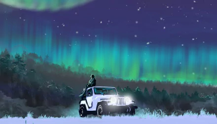 sky aurora borealis artistic landscape HD Desktop Wallpaper | Background Image