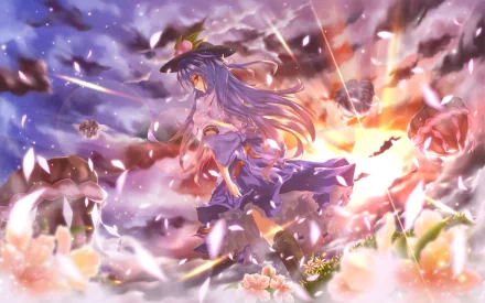Tenshi Hinanawi Anime Touhou HD Desktop Wallpaper | Background Image