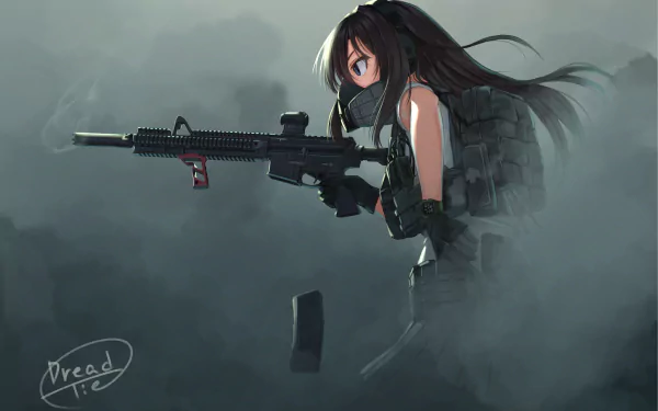 gas mask Anime military military anime HD Desktop Wallpaper | Background Image