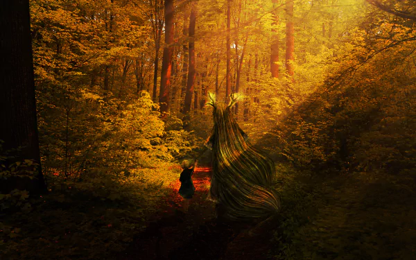 Anime forest anime forest HD Desktop Wallpaper | Background Image